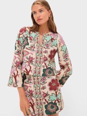 NWT Tuckernuck Garden Scrollwork Vneck Maxine Top - Size S